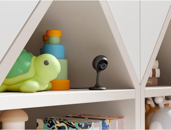 Bewakingscamera Binnen - Slimme Wifi Camera - Huis Dieren Monitoren - Tweeweg Audio - 1080p Full HD - Zwart — afbeelding 3