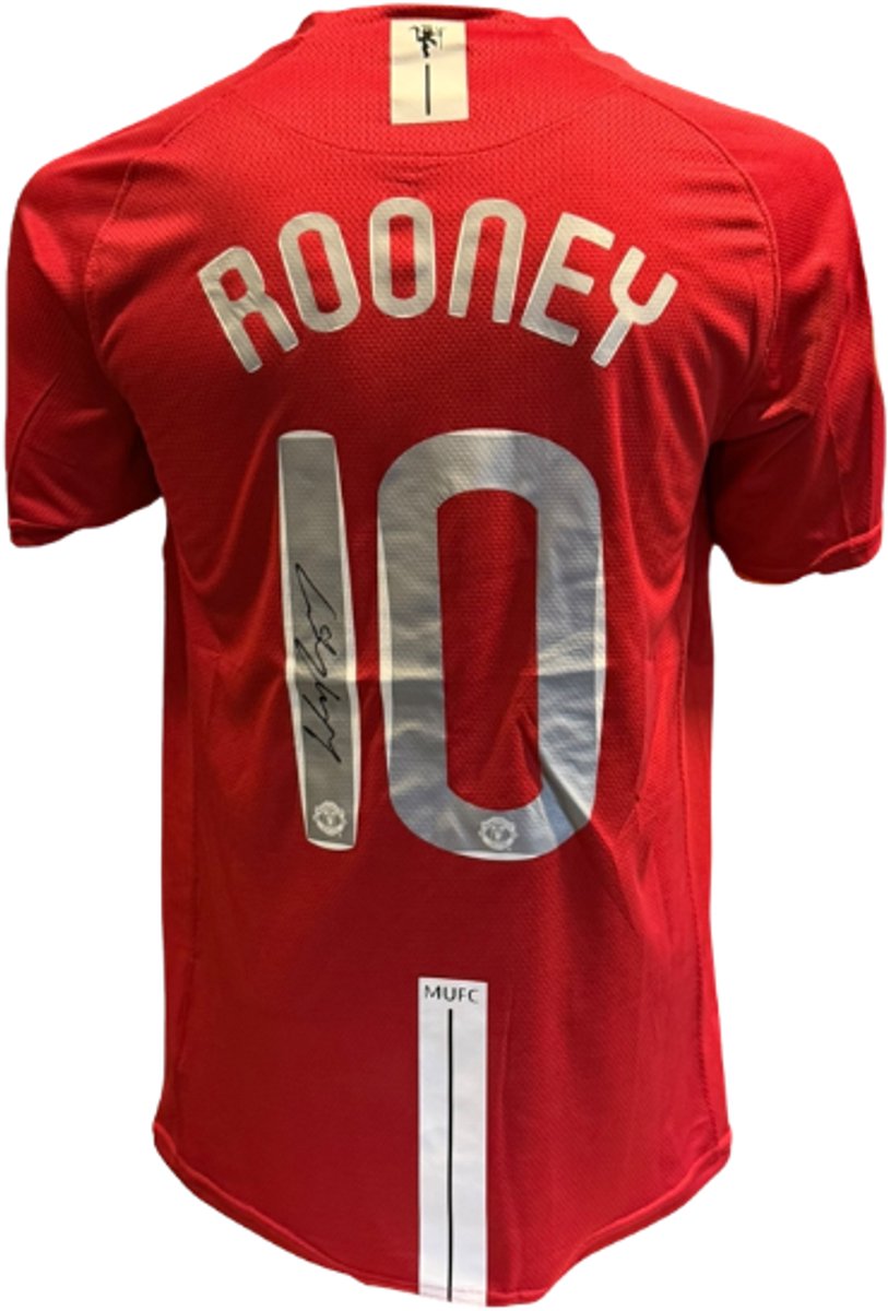 Wayne Rooney gesigneerd Manchester United 08/09 Thuis Shirt