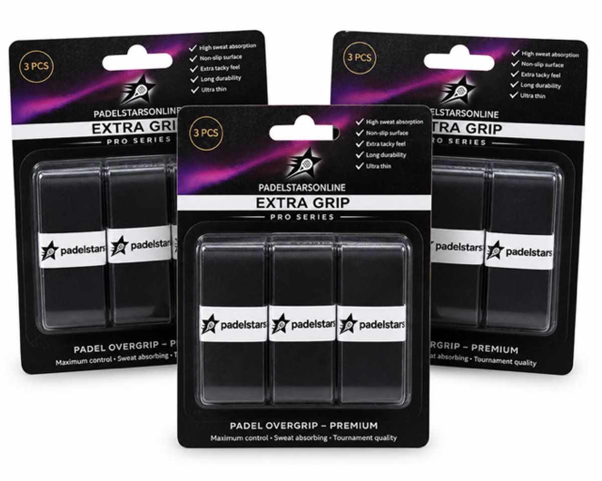 3 x 3 Padelstarsonline Padel Overgrip set