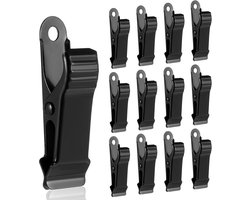 Metalen klemmen, 12 stuks krokodillenklemmen, 1,3 cm, klein, antislip, gordijnklem, brede veerklemmen, zwart, mini-wasknijpers voor foto's, gordijnen, kleding, snacks, knutselwerk