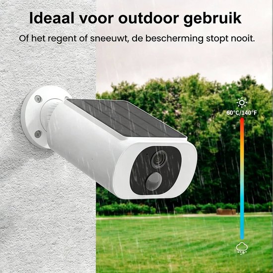 4MP/2K Solar Beveiligingscamera voor Buiten, Draadloze WiFi Camera met Accu, PIR Bewegingssensor, Audio en Kleuren Nachtzicht 2pcs — afbeelding 4