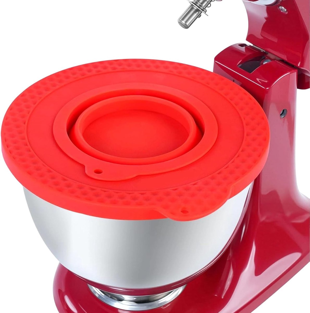 Mixer Kom Deksel Spatdeksel Mixer Keuken Schoonhouden Sterke Afdichting 23 cm Diameter Wit