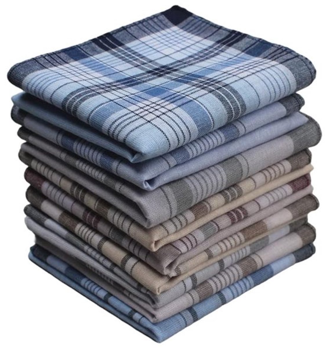 Zakdoeken - 100% katoen - 10-pack - Zacht - Ademend - Herenzakdoeken - 38 cm x 38 cm