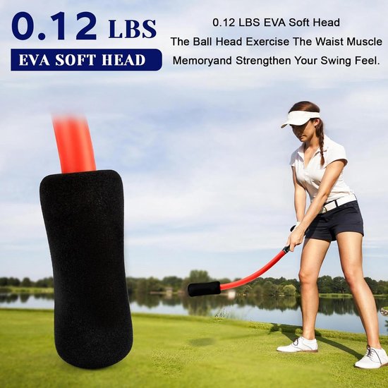 Golf Swing Trainer - Oefenstaaf Golf - Swing Verbeteren - Scheurvaste Constructie - 41 x 16 x 8 cm - Rood van GOLF — afbeelding 3