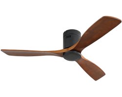 ROLIPO – Hout – Plafondventilator – 132 cm – DC-stil/omkeerbaar-afstandsbed-zonder licht