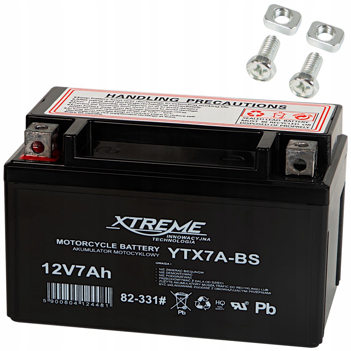 Onderhoudsvrije Xtreme - Loodaccu - gelaccu voor motorfietsen, 12 V, 7 Ah, links, 82-331