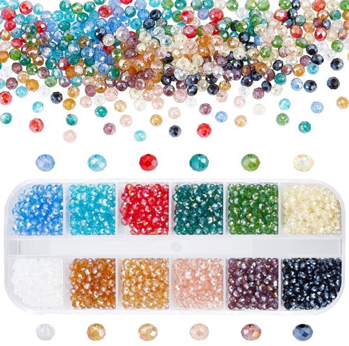 MTTProducts rondelle kralen multicolor kunststof