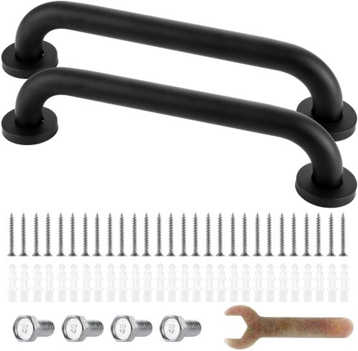 Handgrepen voor wandbeugels - badkamer veiligheid - set van 2 - 30 cm