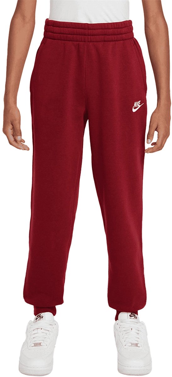 Nike k nsw club flc jggr lbr in de kleur . Rood
