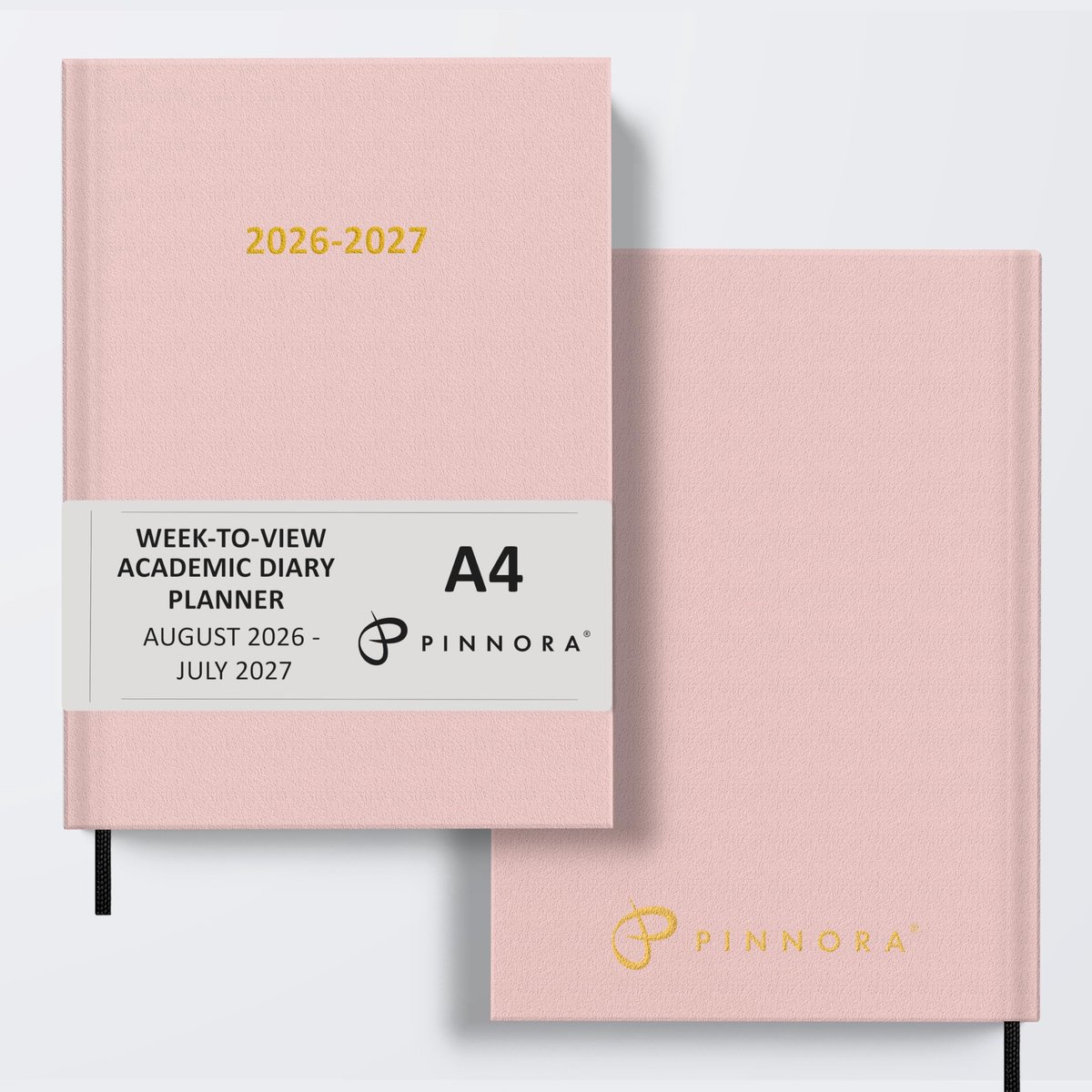 SnelShoppen - A4 Roze Academisch Dagboek 2025-2026 - Week Planner met Harde Omslag, Gedateerde Academische Planner van Augustus tot Juli, Ideaal voor