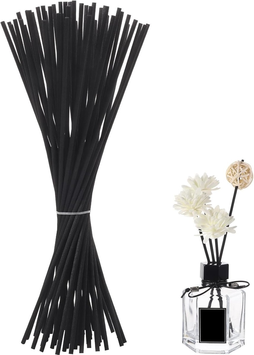 50 Stuks Rietdiffuser Stokken van 24 cm, Aromatische Sticks voor Geuroptimalisatie in Huis, Kantoor en Spa