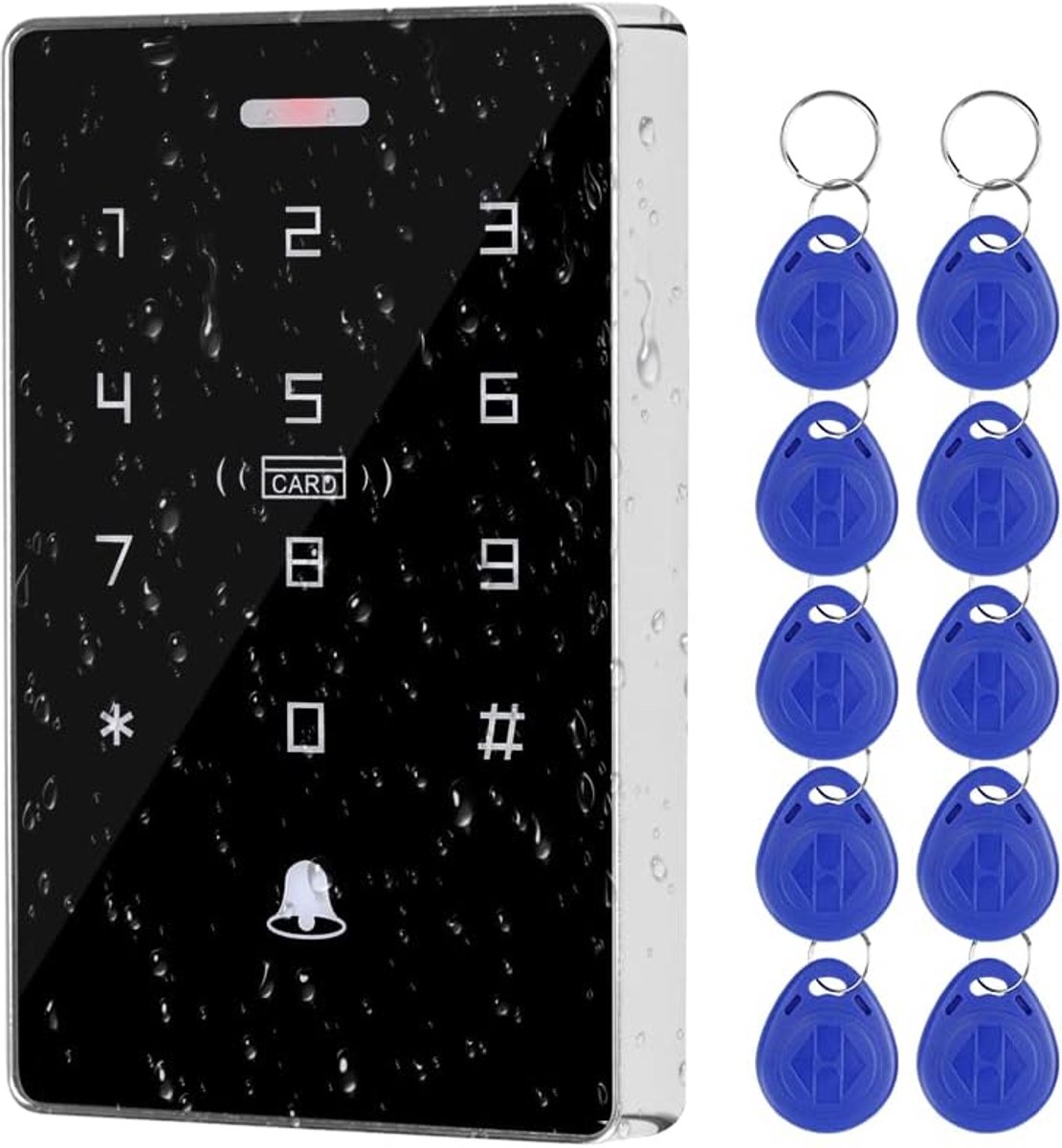 SnelShoppen - NFC RFID Toegangscode Toetsenbord IP68 Waterdicht Dual Frequentie 125KHz/13.56MHz - Toegangscontrole voor 10000 Gebruikers, Perfect voor
