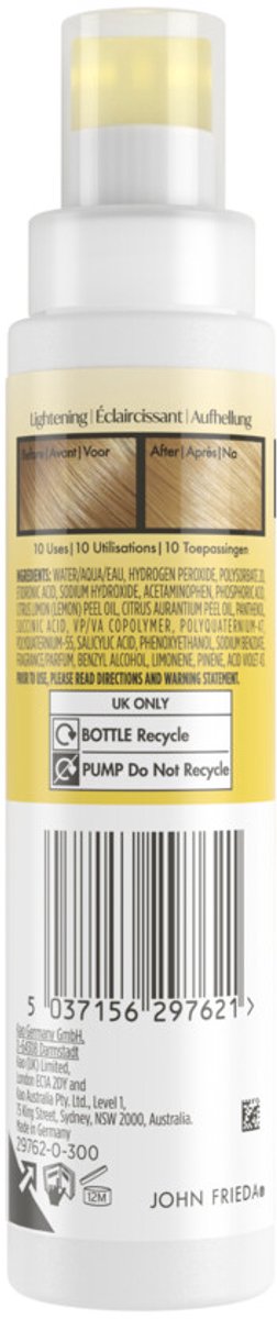 John Frieda - Go Blonder Lightening Haarspray - 6 x 100 ml - Voordeelverpakking