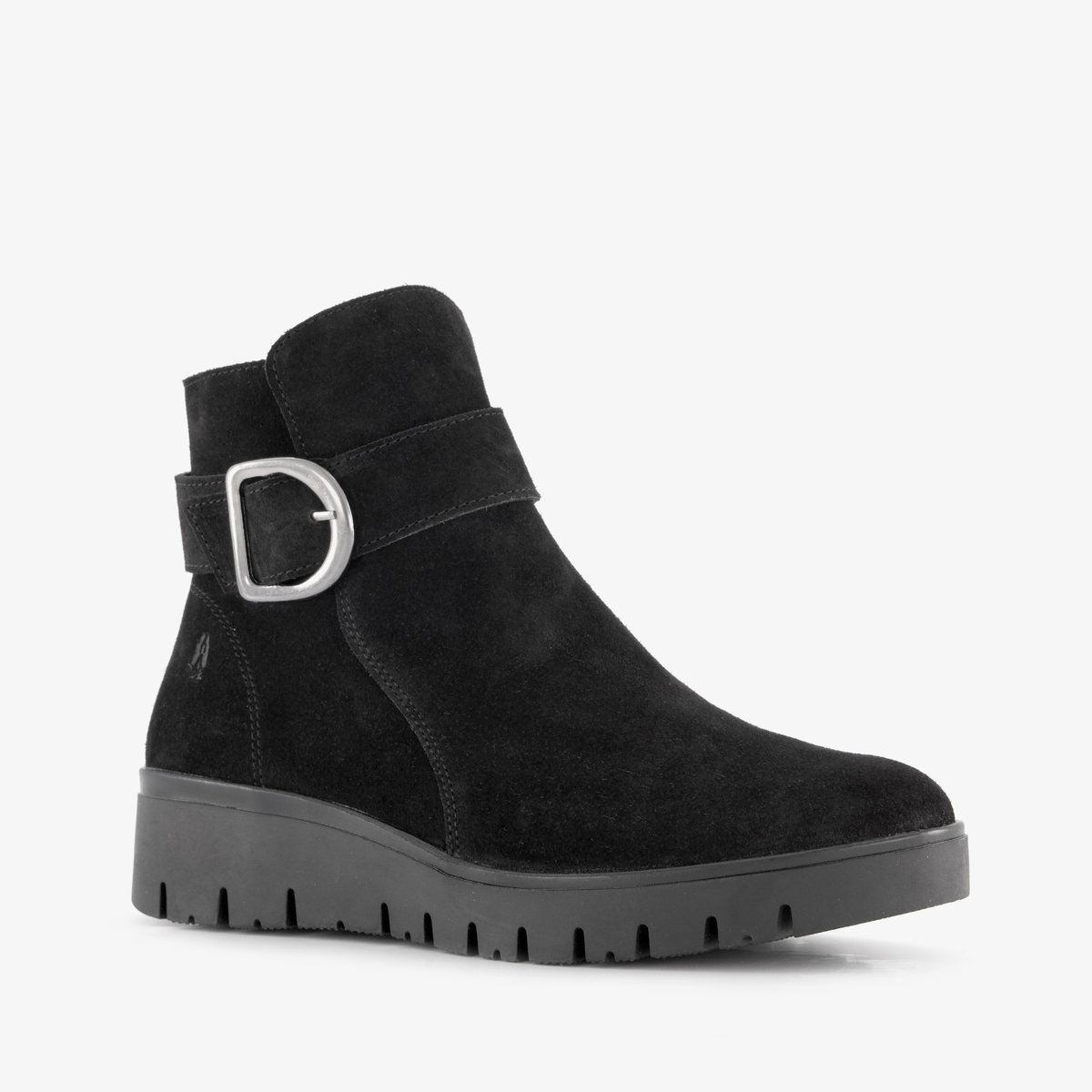 Hush Puppies suède dames boots zwart - Maat 43 - Echt leer - Uitneembare zool
