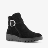 Hush Puppies suède dames boots zwart - Maat 43 - Echt leer - Uitneembare zool