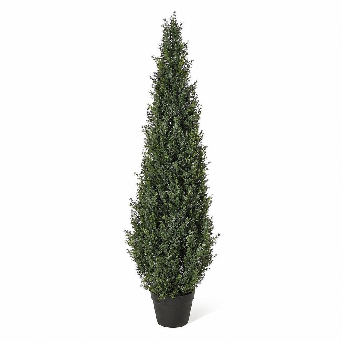 Triumpunpre 120cm UV-bestendige kunstceder/cypres topiary boom in pot – levensechte kunstgroenblijvende plant, onderhoudsvrij en geen water geven nodig, binnen- en buitendecoratie voor voordeur, entree, terras en tuin