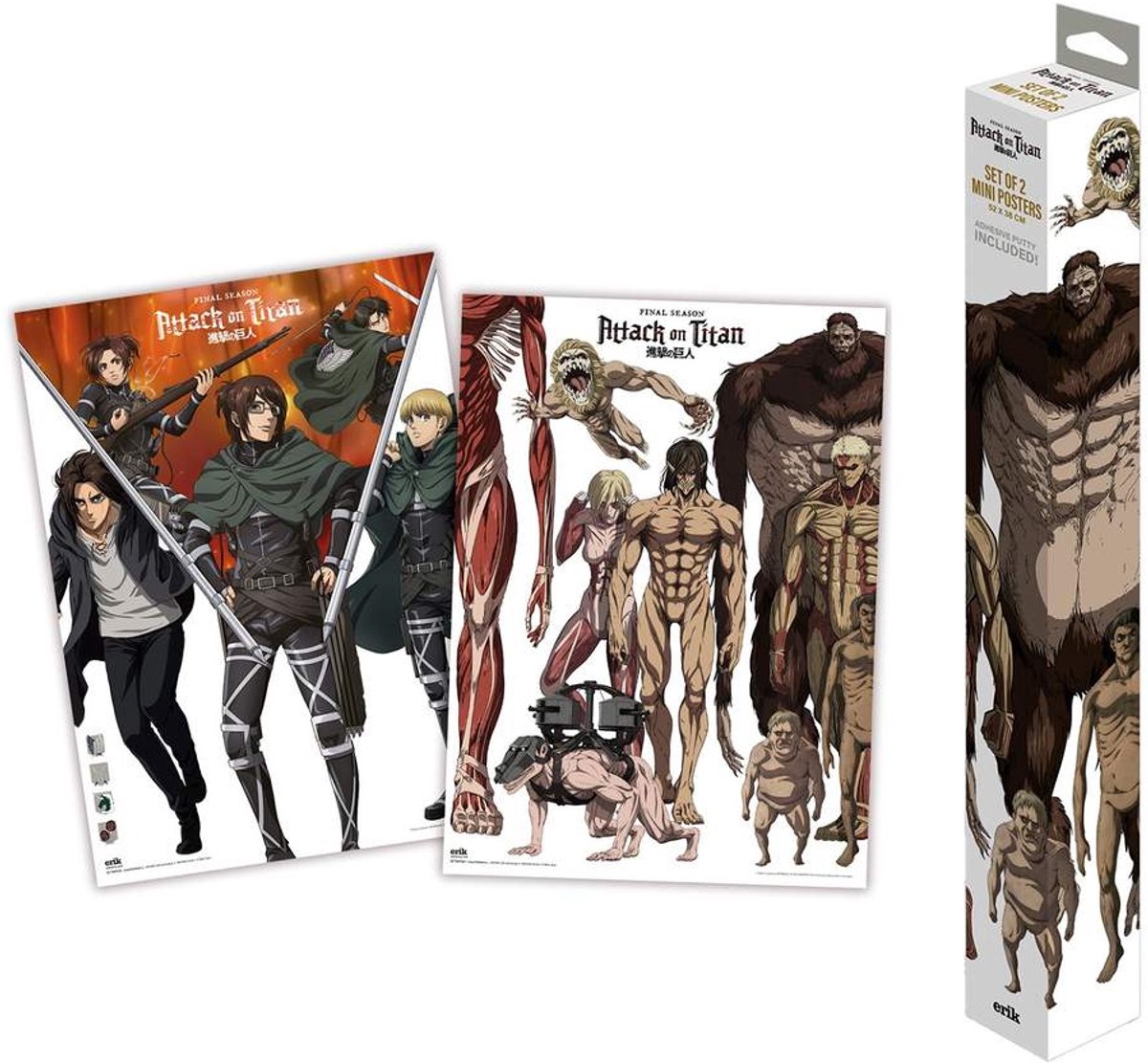 Grupo Erik Attack On Titan Mini poster set - Multicolours