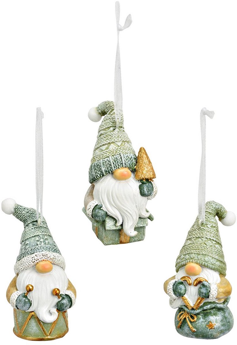 Gnoom - Kabouter - Kersthanger - Set van 3 - Groen