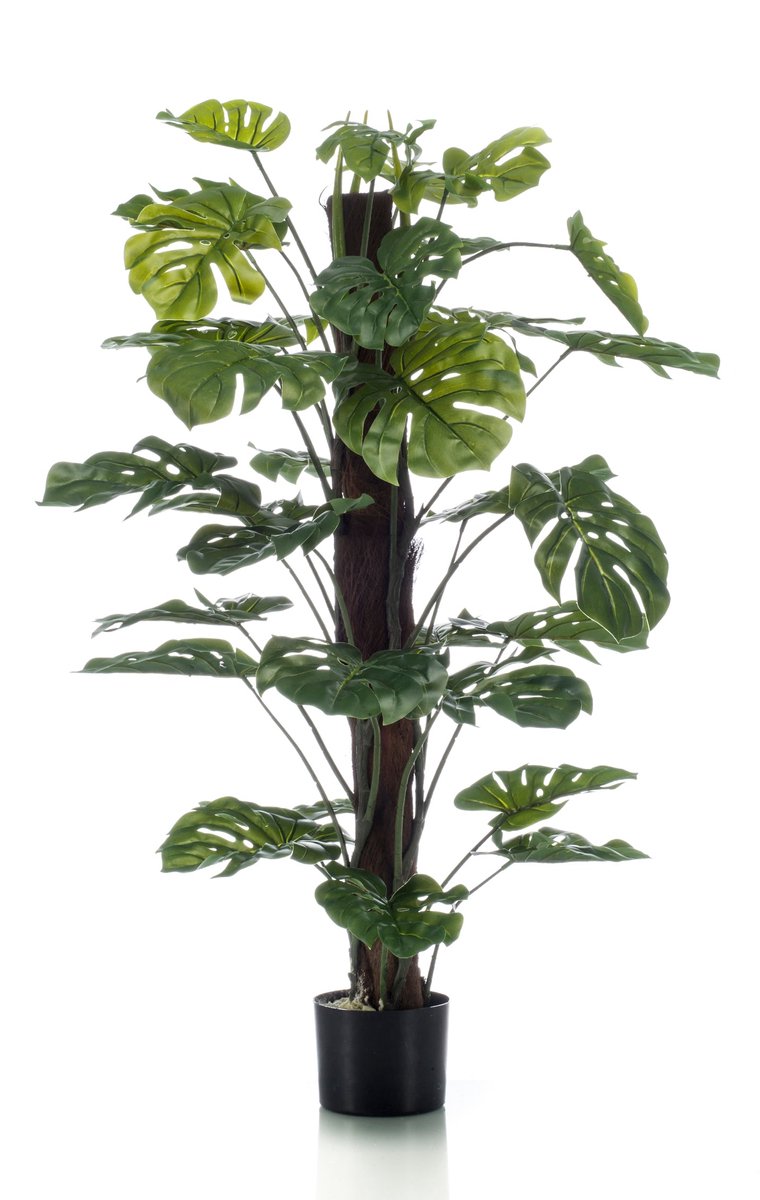 Emerald Kunstplant Monstera op paal 120cm - Kunstplant voor binnen Groen