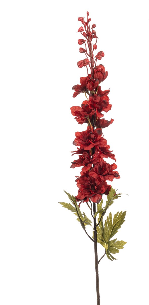 Emerald - Kunstbloem Ridderspoor 78cm rood - Kunstplant voor binnen