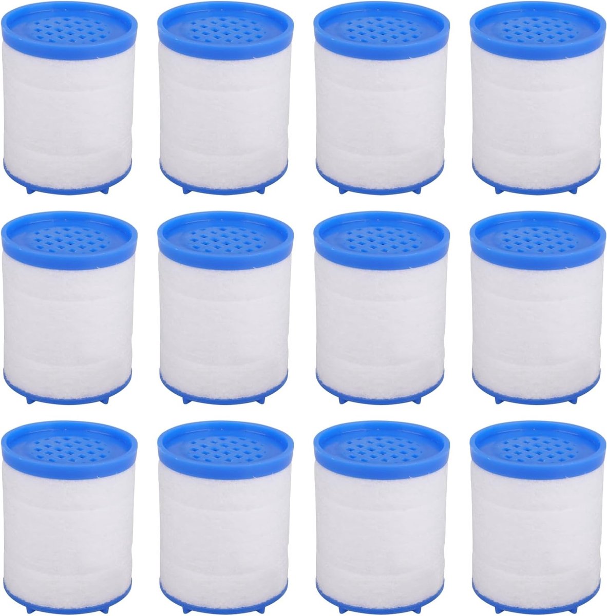 SnelShoppen - Pack van 12 PP Katoenen Filterelementen, Vervangingsfilter voor Kraanwaterfilter, Antikalk Waterfilter voor Keuken en Badkamer, Hoogwaar