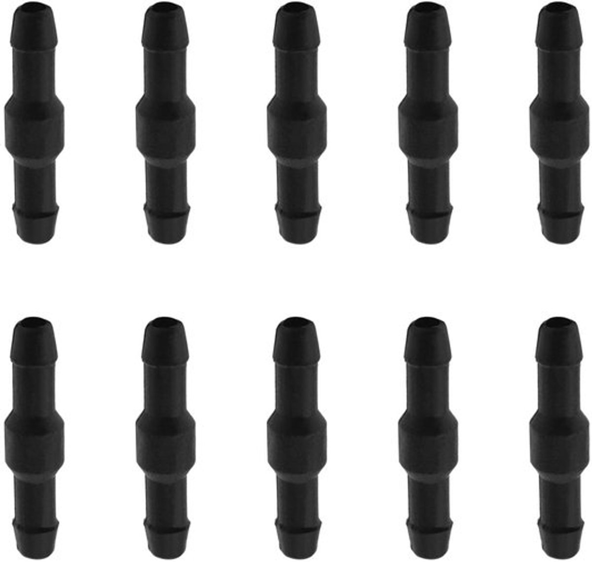 Ruitensproeierslangfitting Set van 10 - 2-weg Connector - L-type - Binnendiameter 3 mm - Buitendiameter 4 mm - Hoogwaardige Kunststof - Slangconnector