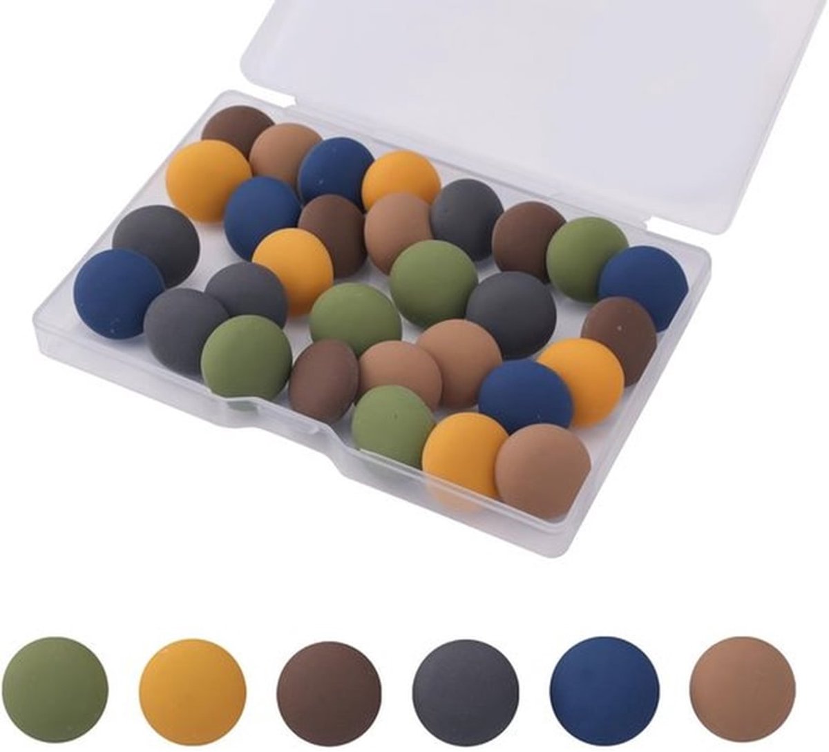 Punaises 30st Matte - Decoratieve Punaises - Ronde Punaises - Punaises voor Prikbord - Punaises voor Kurkbord - Hars/Metaal 17mm - Pushpin