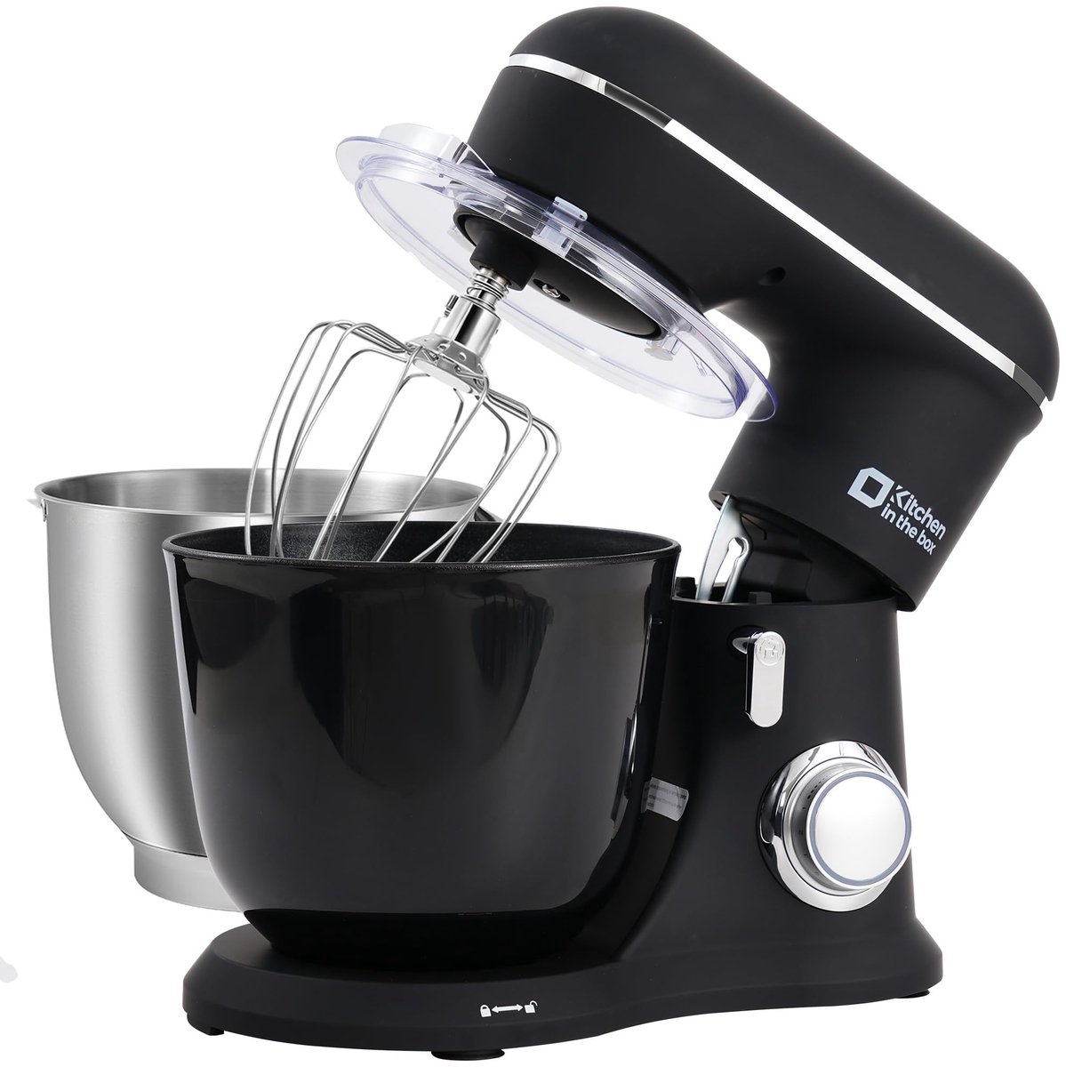 Keukenmachine - Standmixer - Bakken en Koken - Dubbele Mengkom - 1300 Watt - Zwart