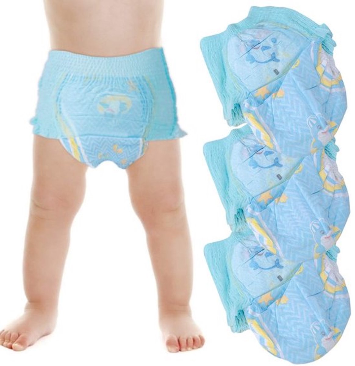 Badluiers 3 Stuks - Herbruikbare Babybadluiers - Ademend - Verstelbaar - Lichtgewicht - Superabsorberend - Zwemluiers