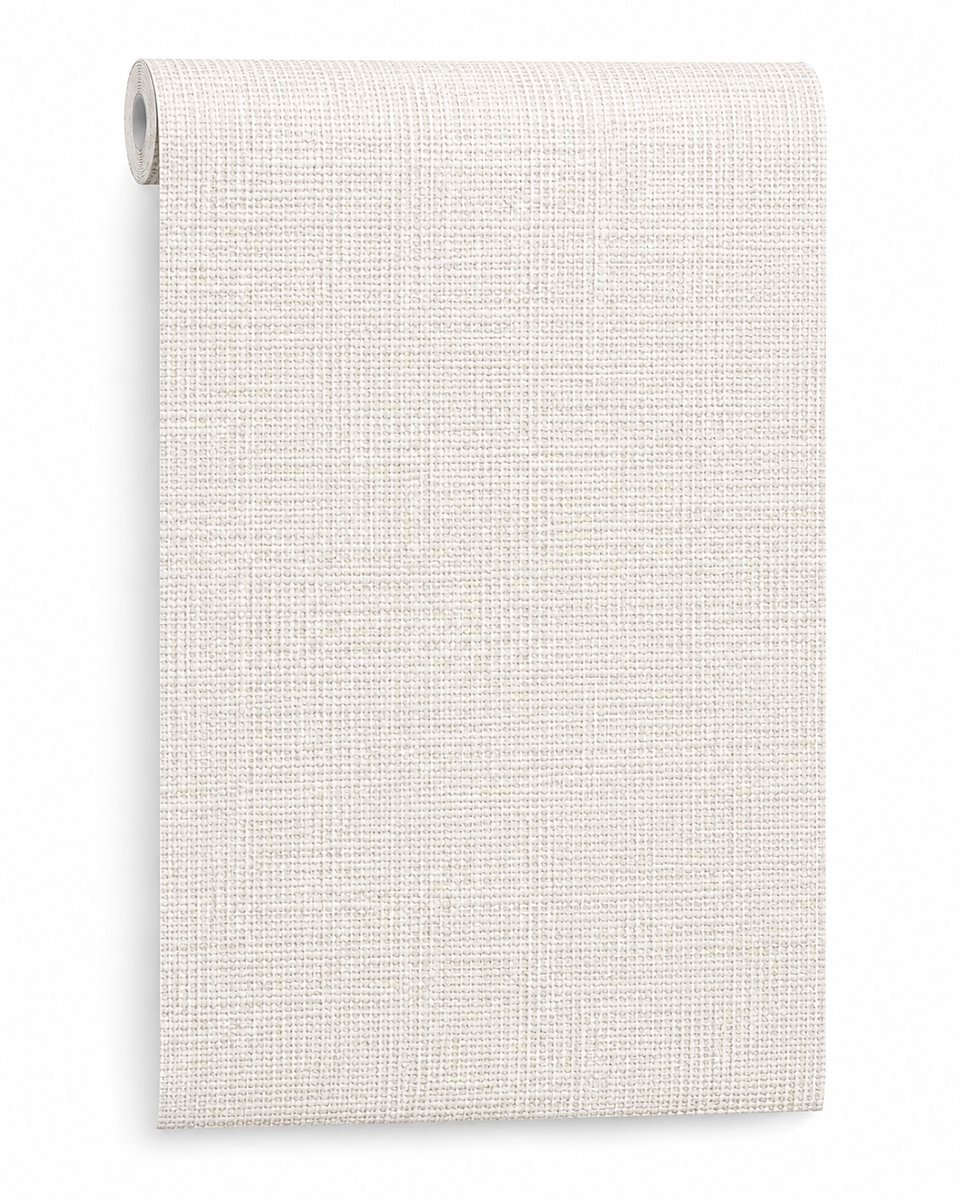 York Wallcoverings Handpainted Traditionals TL1997 Silken Grasses Pearl Vliesbehang 68,5 x 822 cm – Luxe Geweven Linnenlook – Crème/Wit
