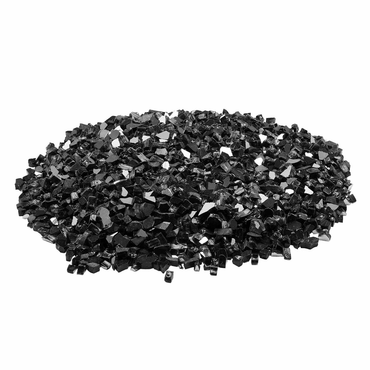 Hittebestendige Glasstenen, 9 Kg, 12,7 mm Reflecterende Glasparels voor Vuurkorven en Haarden, Decoratieve Glasstenen voor Vuurplaatsen, Vuurkristallen, Vuurparels, Zwart