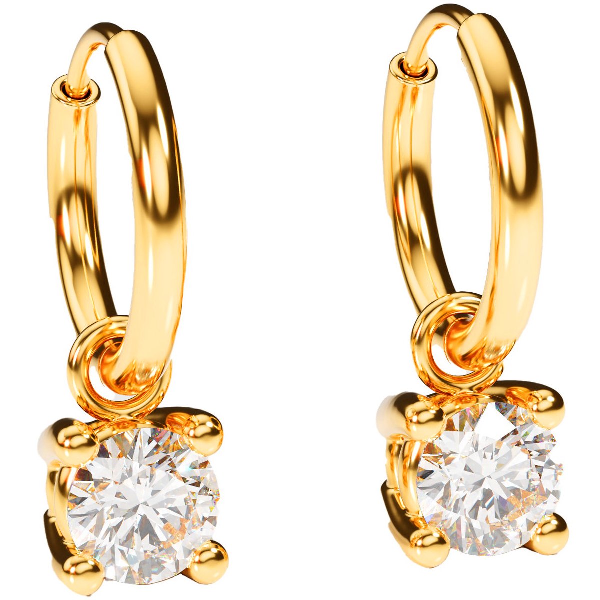 Elysian - Dames Oorbellen Goudkleurig - Oorringen - 18K Goud verguld Roestvrij Staal - Hypoallergeen