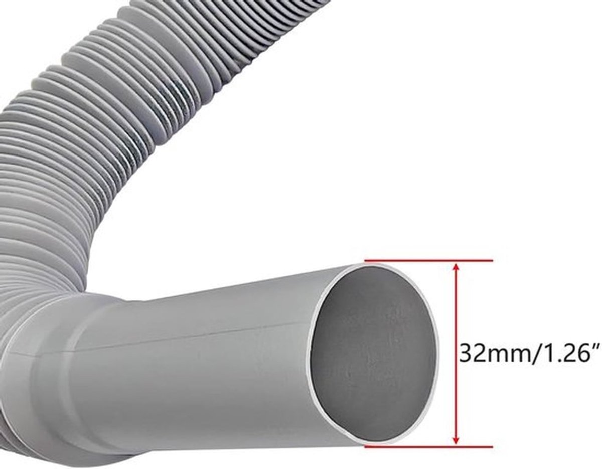 Afvoerslang Flexibel 370-700mm - 45mm Draad - Rubber Seal - Duurzaam - Sanitair - Geschikt voor Wasbak - Afvoerbuis