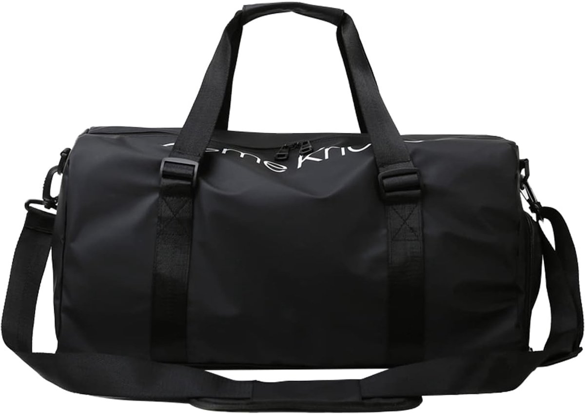 SnelShoppen - Sporttassen voor Mannen en Vrouwen, Zwart, Multi-pocket, 25L Capaciteit, Perfect voor Sport en Reizen, Waterdicht, Met Schoenenvak en Vo