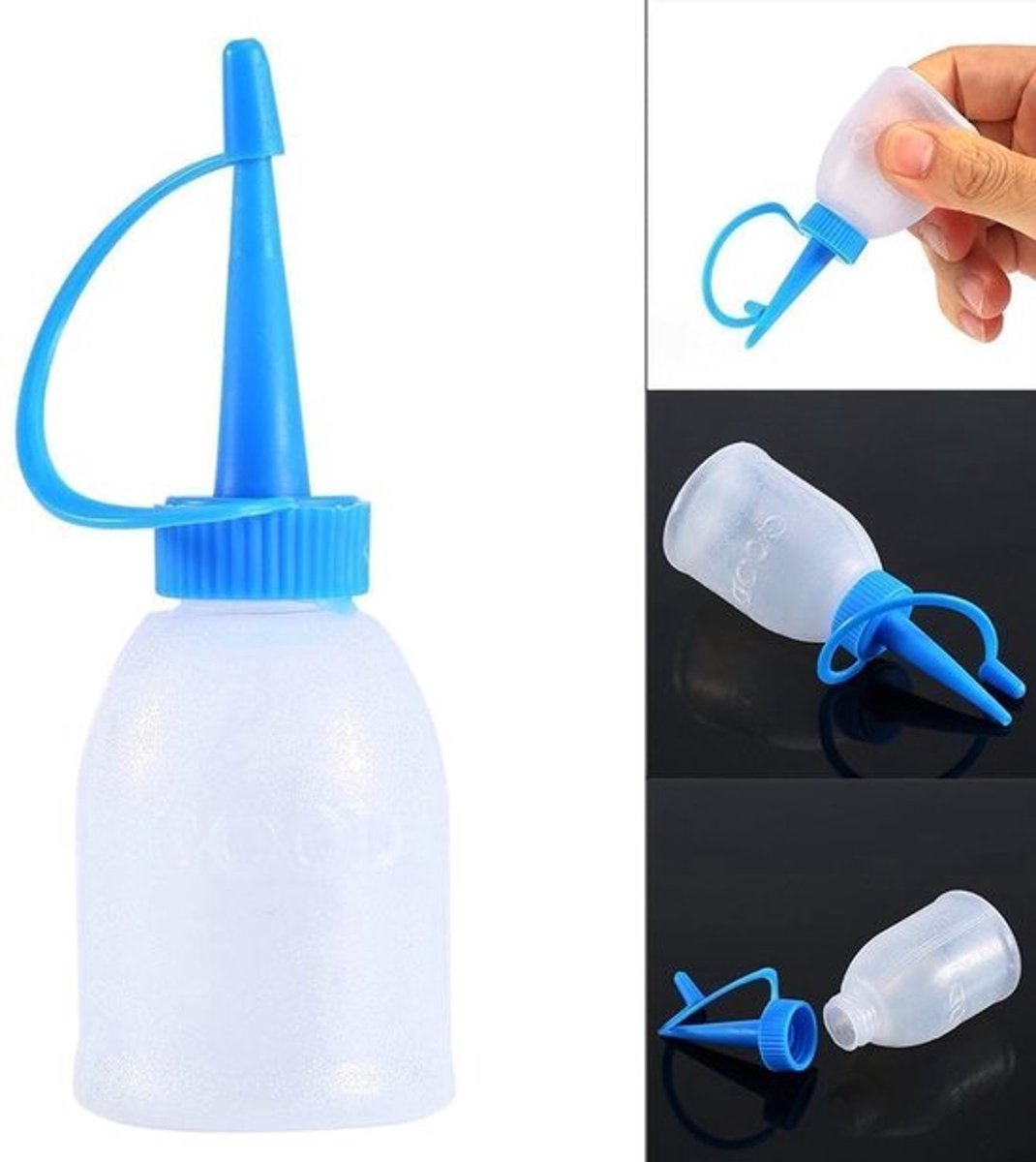 Lijmflessen 6 Stuks - 30 ml - Industriële Lijm - Olie Dispenser - Applicator - Nauwkeurige Dosering - Dispenserflessen
