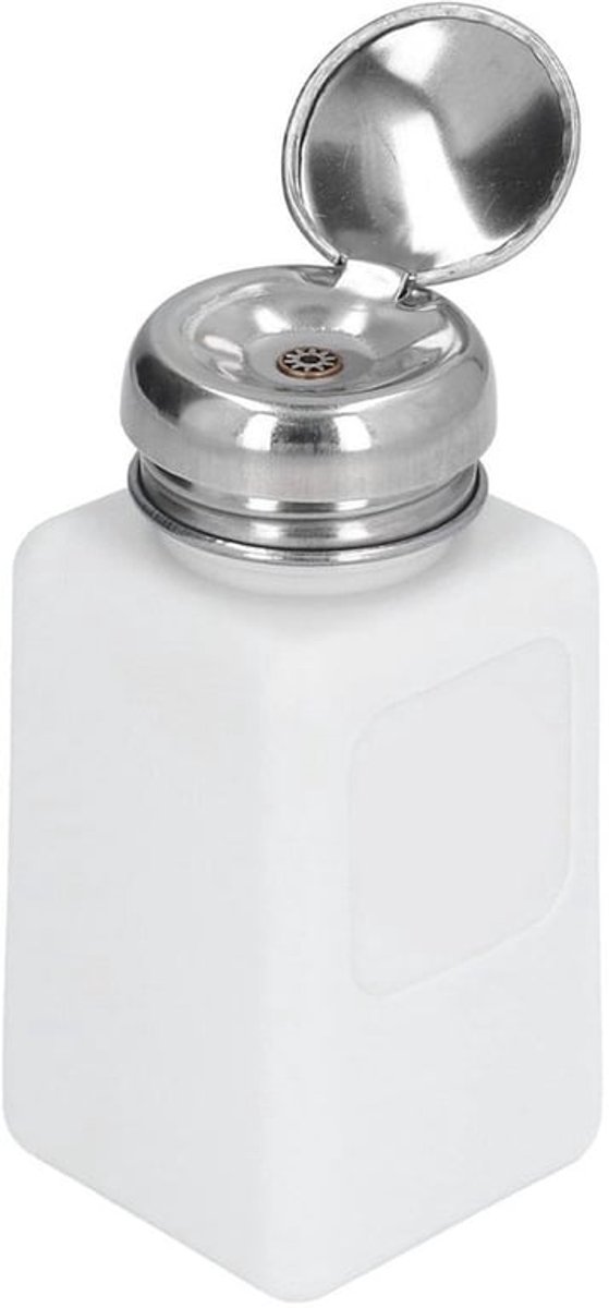 Vloeistofdispenser 200 ml - Oplosmiddeldispenser - HDPE - Roestvrij Stalen Deksel - Compact - Lichtgewicht - Dispenser