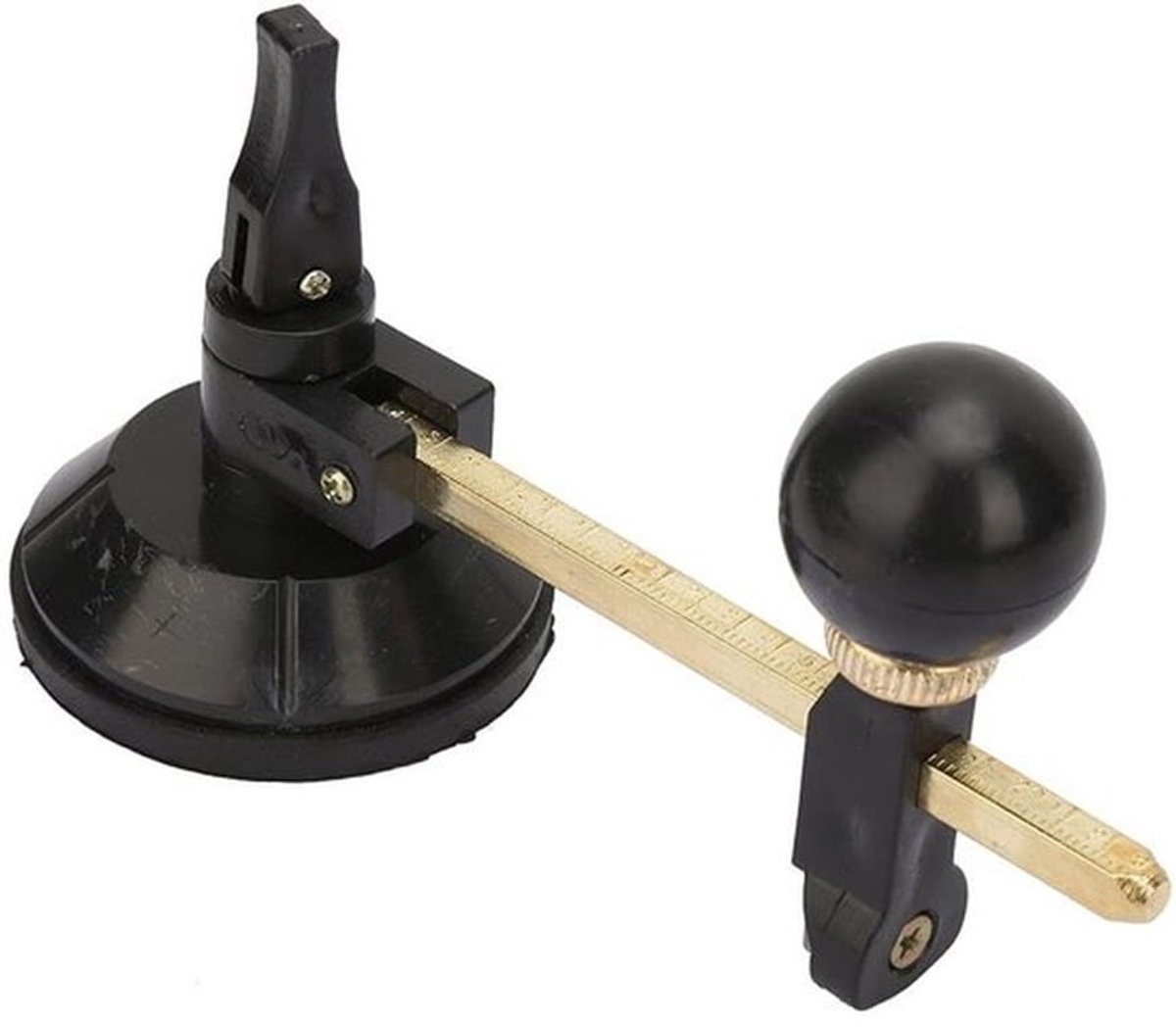 Glascirkelsnijder Verstelbaar - Cirkelsnijder - Zuignap - Hoogwaardig Materiaal - Snijdikte 3-12 mm - Diameter 20 cm