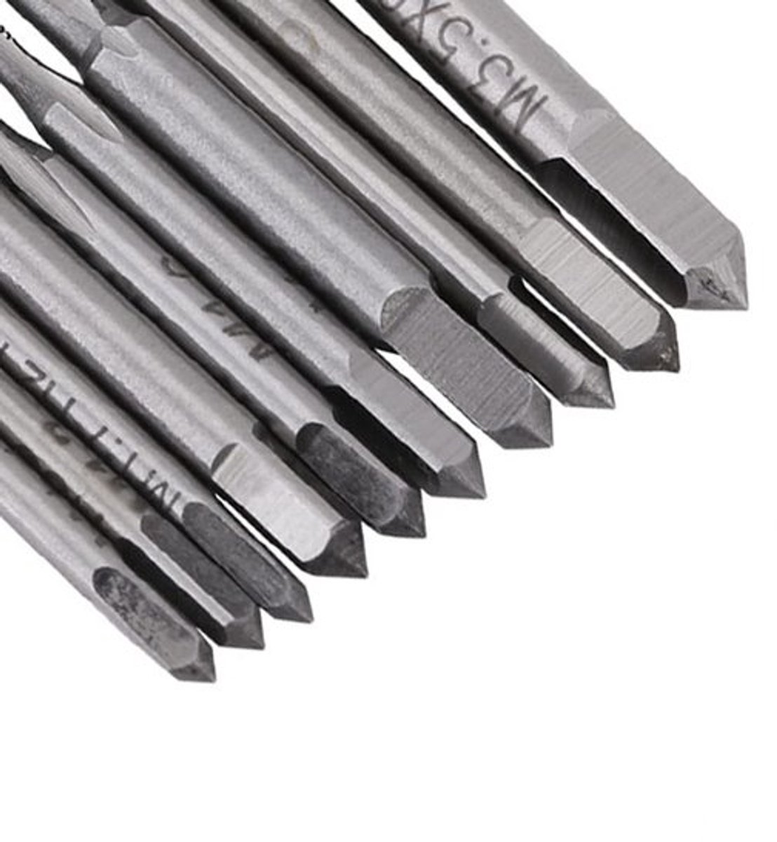 Schroefdraadboor Set - 10 Stuks - HSS Metrisch - M1 tot M3.5 - Duurzaam - Hoge Slijt- en Hittebestendigheid - Lange Levensduur - Schroefdraadset
