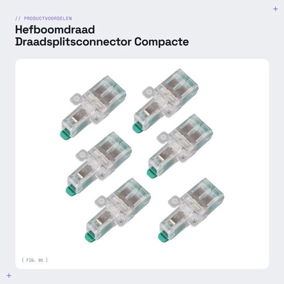 Hefboomdraad - Draadsplitsconnector - Compacte Draadgeleiderconnector - 20 Stuks - Geschikt voor 10-20 - Eenvoudig te installeren - I...