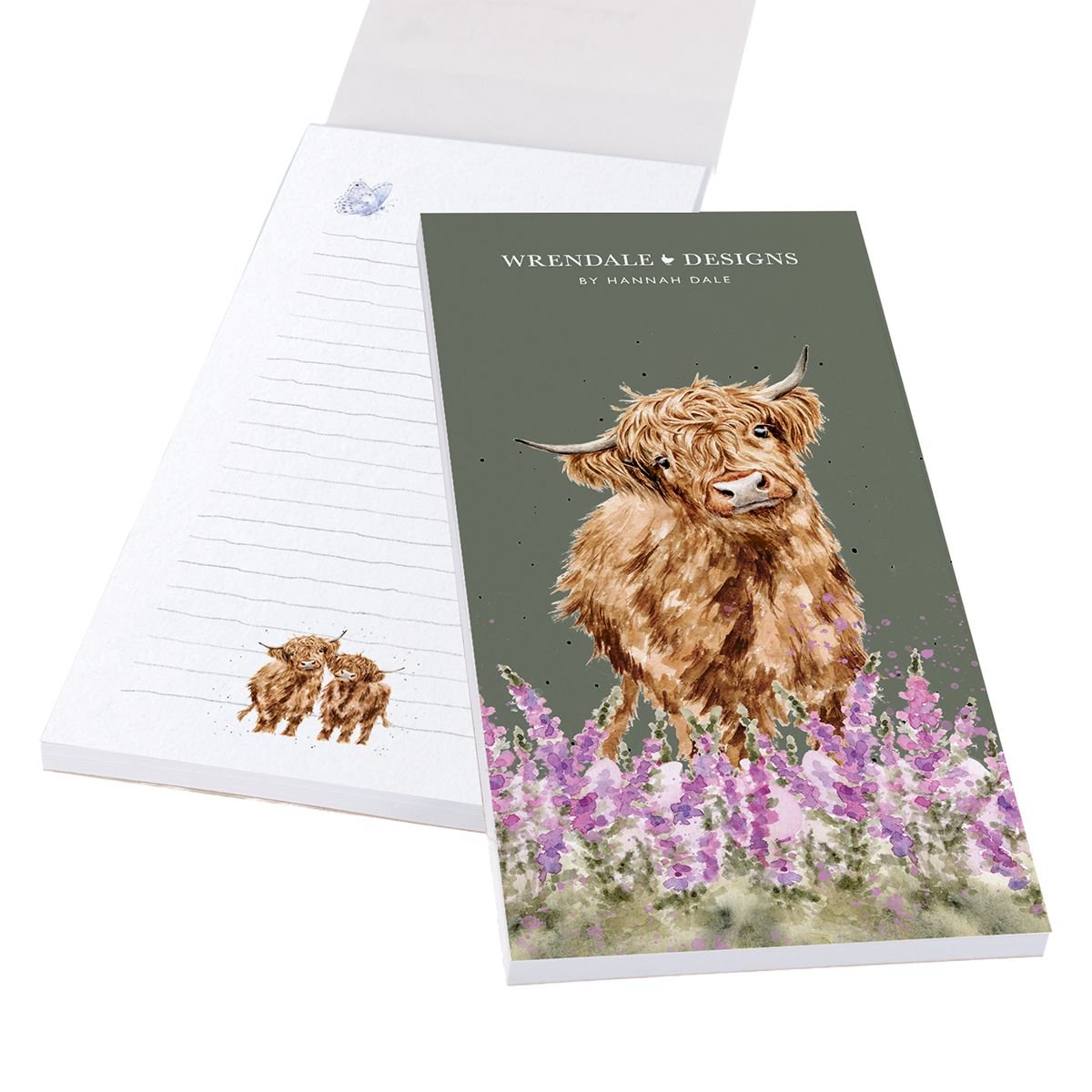 Wrendale Magnetic Shopping Pad Koe - 'Gentle Giant' Highland Cow Shopping Pad- Boodschappenlijstje