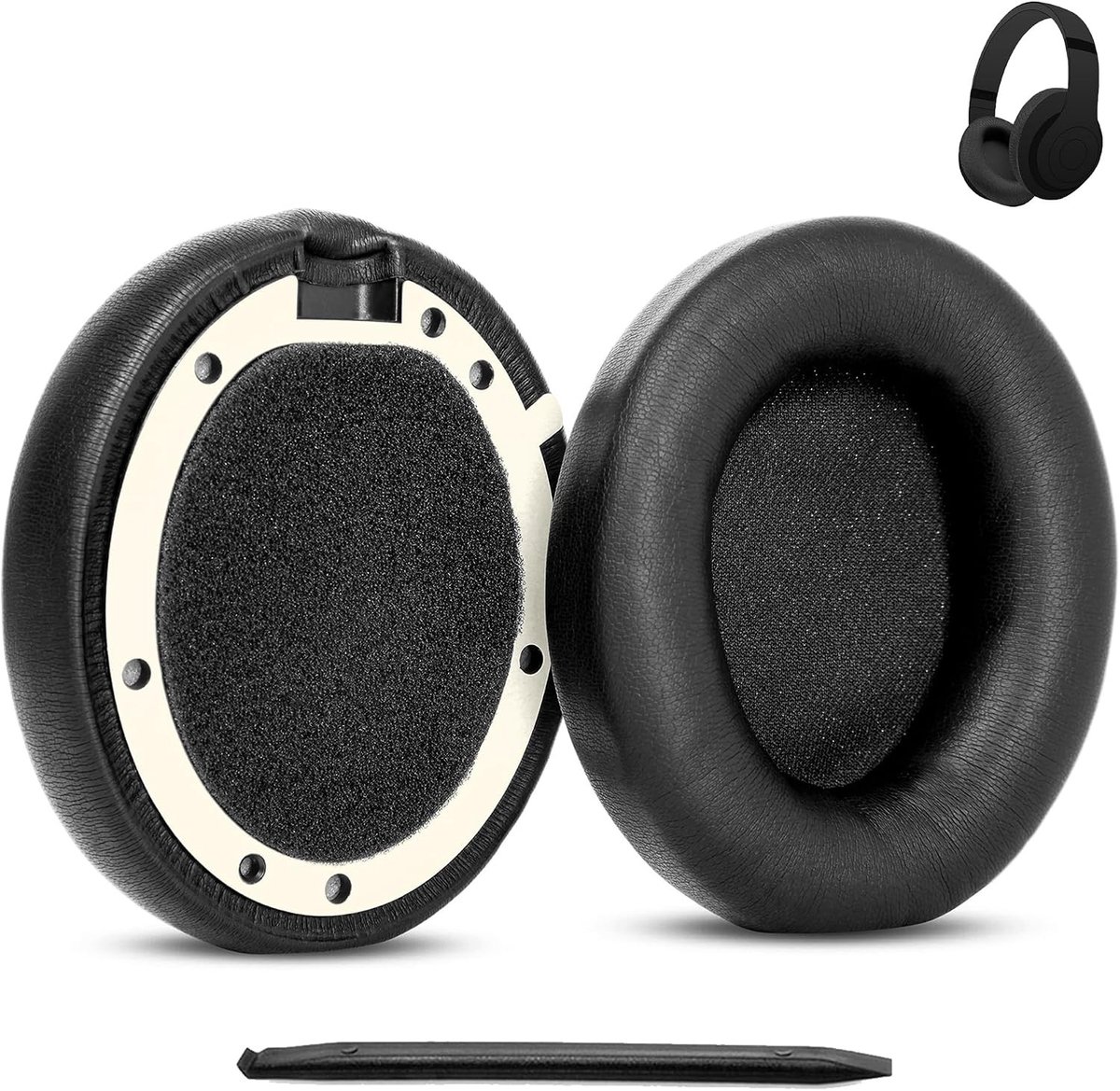 Vervangende oorkussens voor hoofdtelefoon, comfortabel en duurzaam met proteïneleer, ideaal voor muziek en gaming