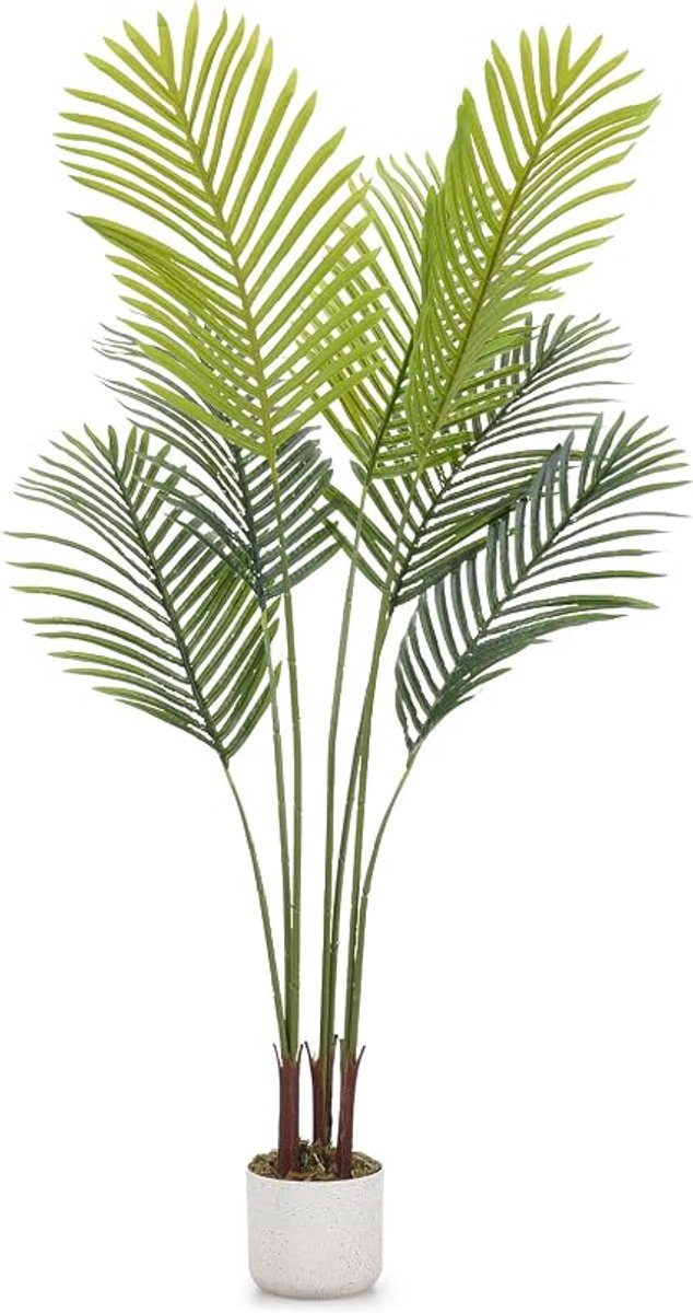 Danky Milieuvriendelijke PEVA Kunst Palm 3#-Enkel stuk tropische decoratieplant-130x12.8x15 cm