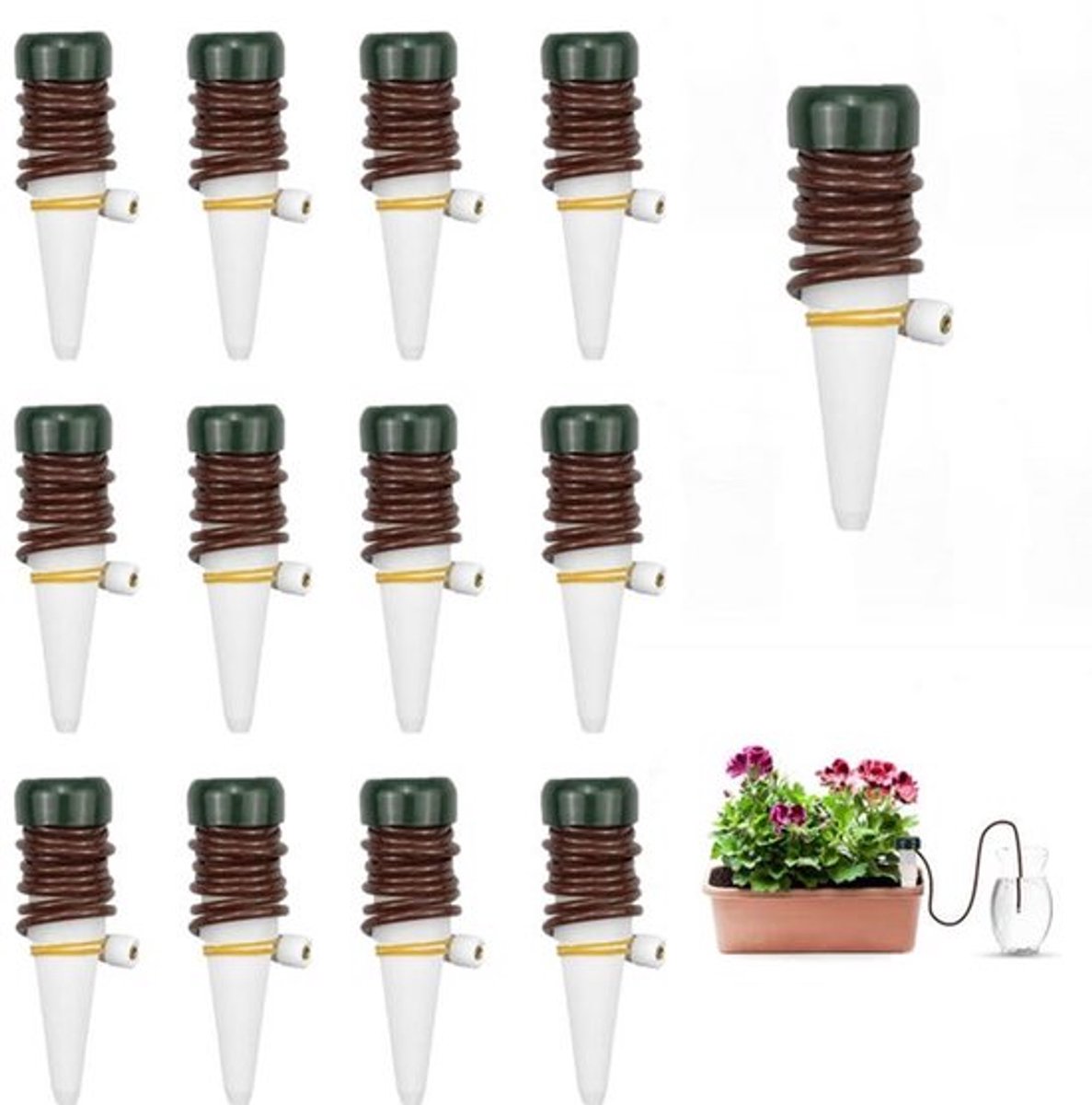 13 druppelirrigatiesystemen voor kamerplanten en bloemen met verstelbare slang
