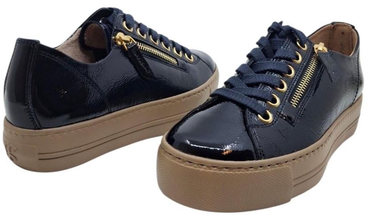 Paul Green 5006-252 Ocean | Lakleren sneaker met rits