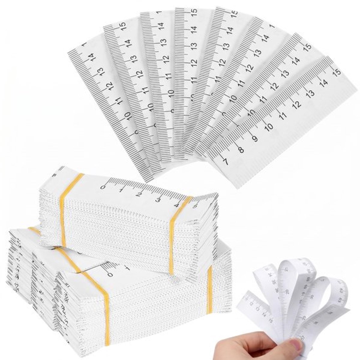 Meetlint 100 Stuks - Medisch Meetlint - Lichaamsmeting - Zacht Papier - Duidelijke Nummeretiketten - Wegwerpproduct - Meetlat