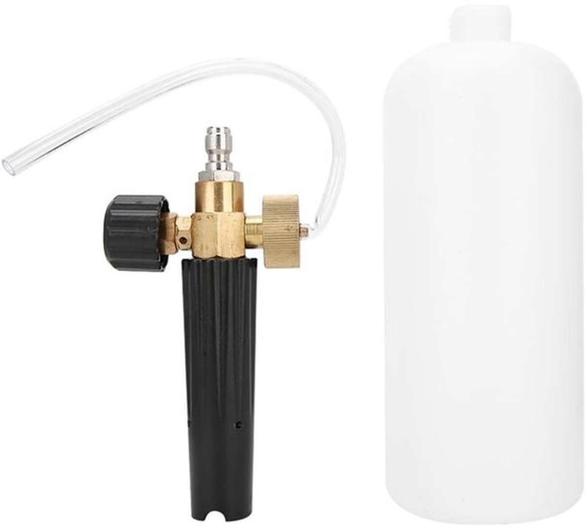 Autowasschuimspuitfles, 1 liter, 1/4 inch, hogedrukreinigingspomp, reinigingsgereedschap geschikt voor spuitpistool