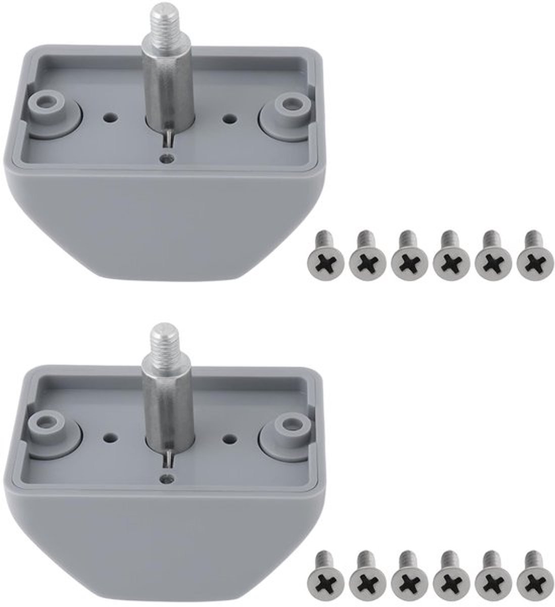 - Plastic Deur Klinken Basis - Inclusief Schroeven - Meubels en RV Deuren - Set van 2 stuks - Sterke constructie - Geschikt voor diverse to...