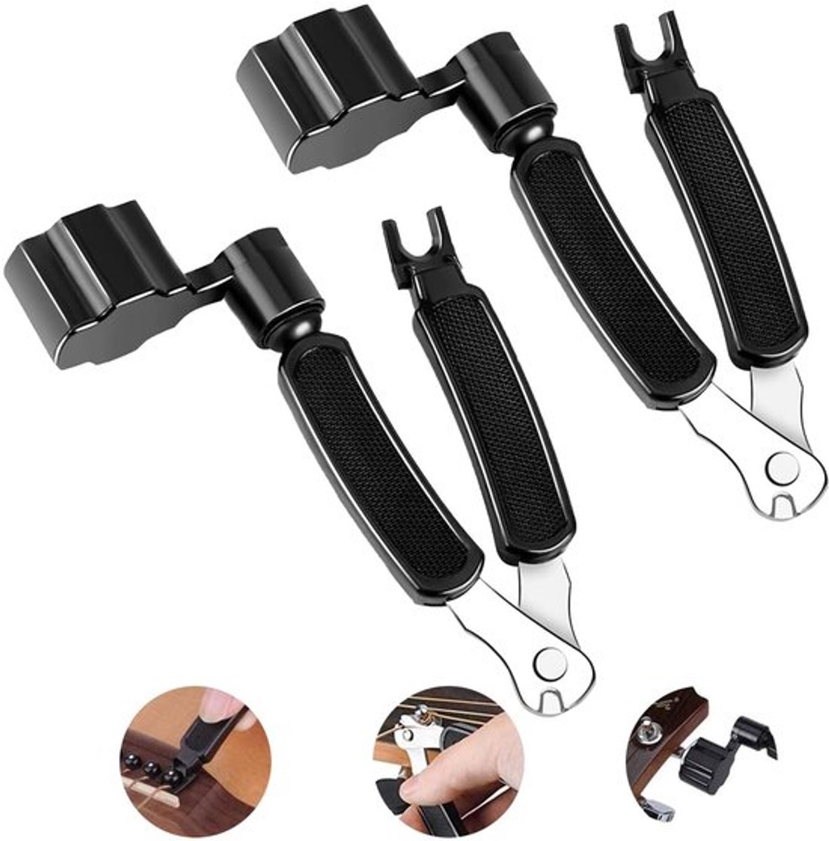 - Gitaar Snaren Winder - 3-in-1 Functie - Snijder en Winder - Voor Elektrische Gitaren en Ukulele - Handig en compact - Geschikt voor muzik..