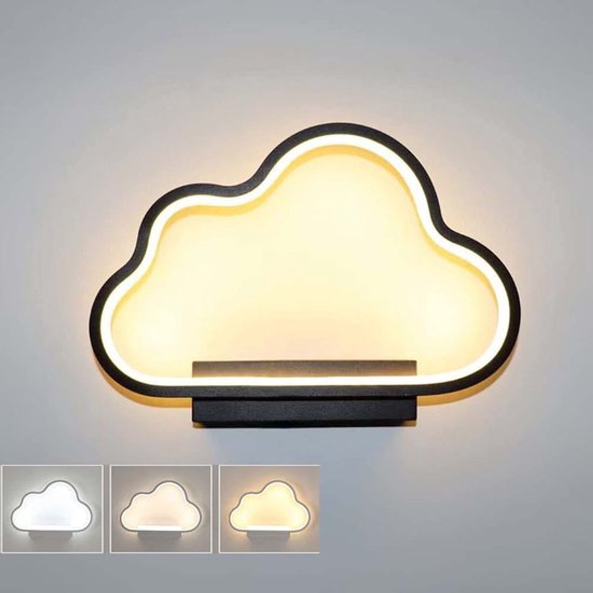 Driekleurige LED-wolkenwandlamp – verstelbare verlichting, minimalistische wanddecoratie, 
