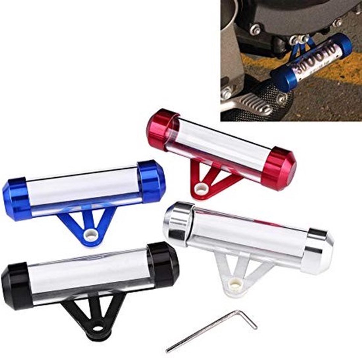 Verzekering Sticker Houder Waterdicht - Cilindrische Beveiliging - Aluminiumlegering/Acryl - Geschikt voor Motorfietsen/Scooters - Duurzaam - Interne Belastingskaart Zichtbaar - Verzekeringhouder